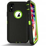 iPhone Xs Max Armor Robot Case (Black Green)